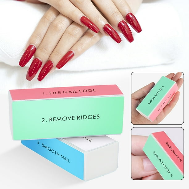 4 Way Finger Nail File and Buffer, Emery Boards for Natural Nails, 4 Fin 4 Way Finger Nail File and Buffer, Emery Boards for Natural Nails, 4 Fin