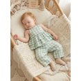 thumbnail image 6 of BemeyourBBs Toddler Baby Girls Summer Clothes 6 12 18 24 Months 2 3 4 Years Little Baby Girl Summer 2 Piece Outfits Gingham Plaid Sleeveless Square Neck Ruffled Tank Tops and Wide Legs Pants Set, 6 of 9