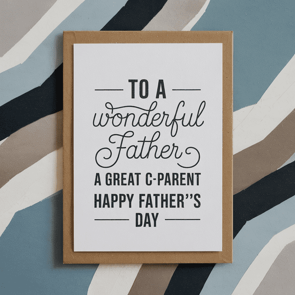 Heartwarming Father's Day Card - "To a Wonderful Father" - Perfect for Celebrating Dads and Father Figures