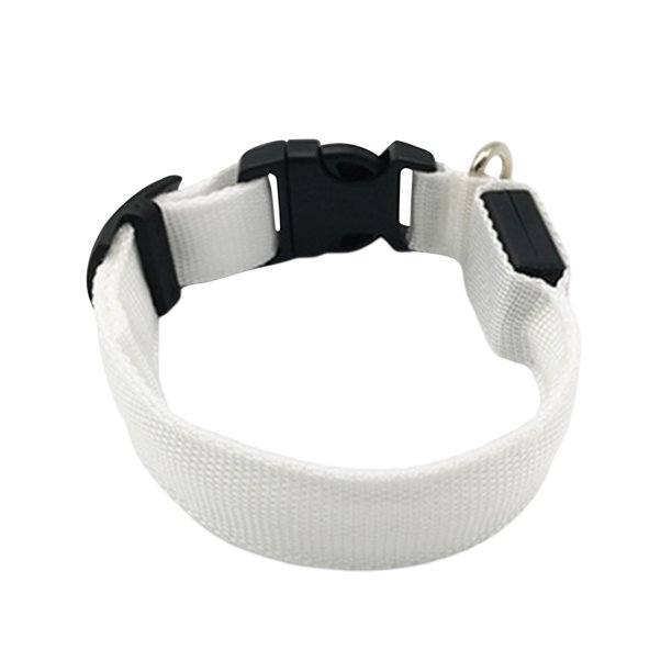 Collar para mascotas Iluminación LED Suministros para mascotas ABS Recargable Prevención de accidentes Herramientas anti-perdida Collares Actividades de seguridad Batería USB Blanco XS AweSitey PT000654-61