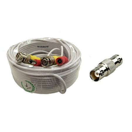 100FT Extension BNC Male Cable for Night Owl Indoor Outdoor CCTV security camera kit S4-4624-5, High Quality Connectors, can use Indoor or Outdoor By