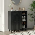 thumbnail image 2 of HOMCOM Shoe Cabinet with 5-tier Open Shelves for 17 Pairs Black, 2 of 10