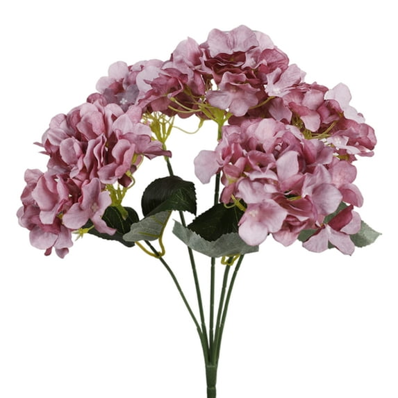 Visland 5 Heads Hydrangea Beautiful Artificial Flower Bunch Bouquet Home Wedding Decor
