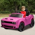 thumbnail image 5 of Licensed Dodge Challenger Kids Electric Car 12V Ride On Car Battery Powered Electric Vehicles with Remote Control, LED Lights, Bluetooth, MP3 for Boys Girls, 5 of 7