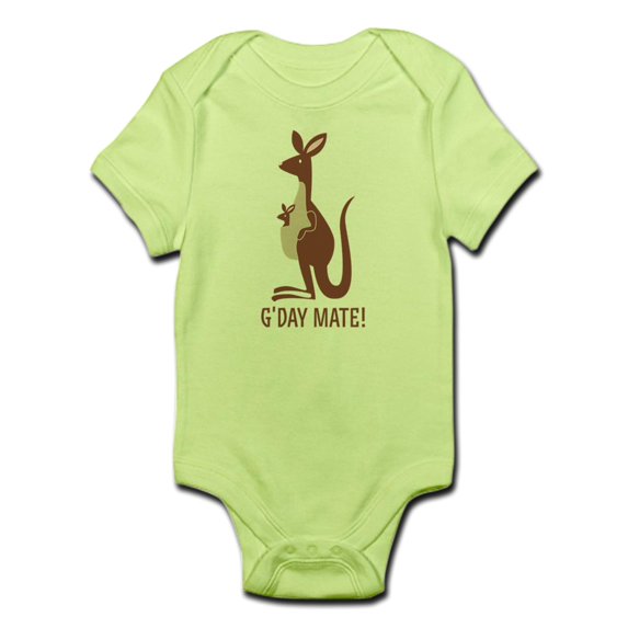 CafePress - G'day Mate Kangaroo Infant Bodysuit - Baby Light Bodysuit