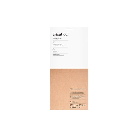 Cricut Joy™ Smart Label™ Matless Writable Paper, 5.5" x 12",Kraft Brown