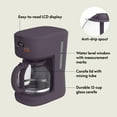 thumbnail image 2 of bella 12 Cup Programmable Drip Coffee Maker with Glass Carafe, Auto Shut-Off, Plum, 2 of 8