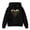 Black B, variant on WRKEKC Hoodies for Boys and Girls Dog Paw Ecg Print Long Sleeve Hooded Top with Pocket Drawstring 1-14 Years Playground Ready