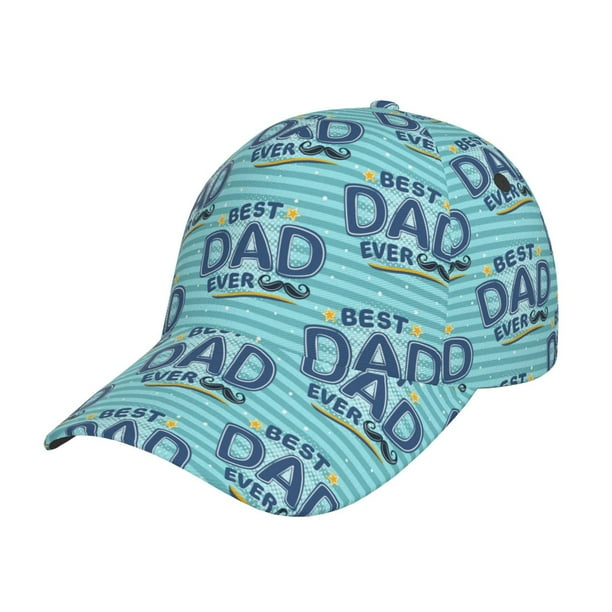 Fotbe Best Dad Ever Gorro Clásico de Béisbol, Gorra Ajustable con Broche Snapback, Gorro de Exterior de Algodón Suave