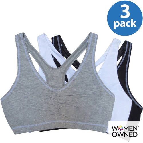 fruit of the loom shirred front sports bra
