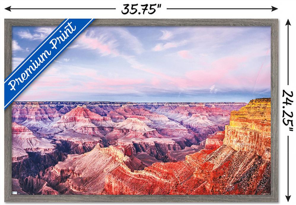 Wonders of the World - Grand Canyon Wall Poster, 22.375" x 34", Framed