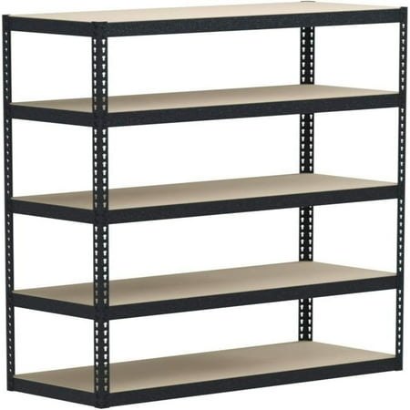 

Modular Garage Shelving - 5 Tier Shelves Tall Metal Rack Shelves for Heavy Duty Steel Organizer for Garage Or Kitchen Pantry - ( 18 x 60 x 72 )