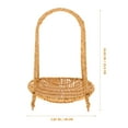thumbnail image 5 of Raindrops Fruit Storage Woven Handle Basket Khaki 1Pcs, 5 of 8