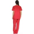 thumbnail image 1 of Conjuntos de uniforme médico para mujer Uniformes médicos de seis bolsillos (cuello en V con pantalón cargo), 1 of 5