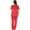 Red, variant on Six Pocket Women's Medical Scrubs Set with V-Neck Top