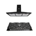 thumbnail image 1 of Combo Biella SUPRA Parrilla y Campana 87 cm Negro Cristal Templado Encendido Electrónico, 1 of 8