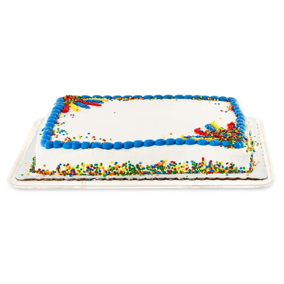 Freshness Guaranteed 1/2 Sheet White Cake, Buttercream Icing, 6 lbs 15 oz, Refrigerate