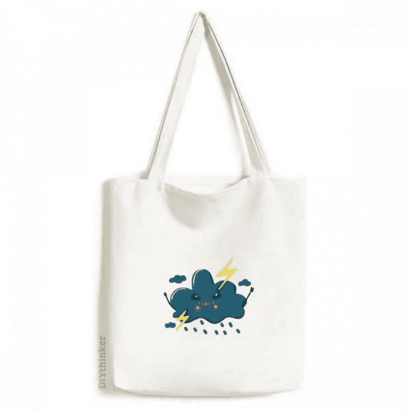 Tureno Thunder Rage Cloud Tote Canvas Bag Shopping Satchel Casual Handbag