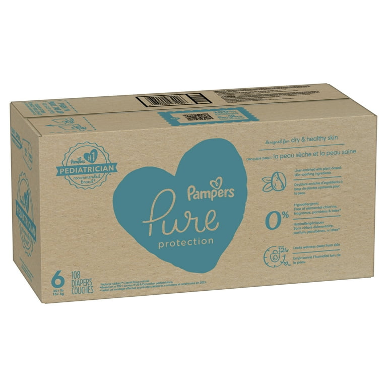 Pampers pure size 6 diapers 2025