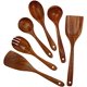thumbnail image 1 of Juego de utensilios de cocina de madera, cucharas de madera para cocinar, cucharas de madera de teca natural para sartén antiarina, regalo, 1-9 piezas, juego zhangmengya LED, 1 of 2
