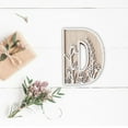 thumbnail image 2 of Uutvmp 5 Inch Wooden Letters for Wall Decor, Flowered Paintable Wooden Nursery Letters for Crafts Wood Alphabet Letter for Birthday Xmas Nursery Name Sign Wedding Home Decoration, 2 of 5