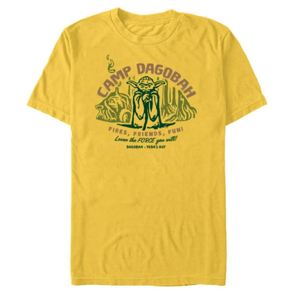 Star Wars Travel Vacation Camp Dagobah Yoda Learn the Force - Short Sleeve Blended T-Shirt for Adults - Customized-Yellow