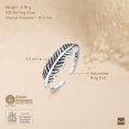 thumbnail image 6 of Amberta Adjustable 925 Sterling Silver Toe Ring for Women | Wave Hearts Flower Dolphin Crown Leaf Boho Foot Jewelry: Leaf Toe Ring, 6 of 6