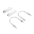 thumbnail image 3 of Antenna Mast Clamp with U-Bolts, Adjustable Angle Silver Galvanized Stainless Steel, Satellite TV Antenna Clamp, 3 of 4