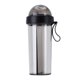 thumbnail image 1 of Botella de agua de doble función de 600 ml con dos pajitas para parejas, portátil y negra para aventuras al aire libre, 1 of 8