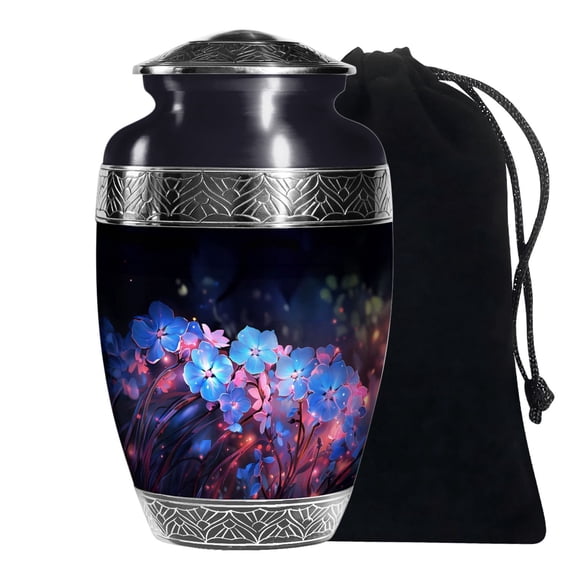 KARYLIZ Flower Burial Urn For Human Ashes Man Large Memorial Urn For Adult Female 10 Inch