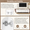 thumbnail image 3 of EUROCO 69.6" Modern TV Stand,Modern Entertainment Center with 2 Drawers,2 Storage Cabinets,5 Iron Round Legs and Rebound Device,Media Console Table for TVs Up to 75",White, 3 of 8