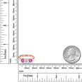 thumbnail image 6 of Gem Stone King 18K Rose Gold Plated Silver White Topaz and Pink Created Sapphire Engagement Ring for Women | 2.00 Cttw | Round 6MM | Gemstone November Birthstone | Size 9, 6 of 6