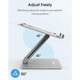 thumbnail image 3 of Laptop Stand AboveTEK Adjustable Computer Riser for Desk, Compatible with Mac MacBook Pro Air Notebook, up to 17 inches, Supports 44lbs desk accessories, 3 of 8