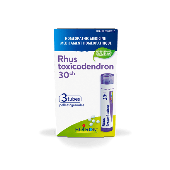 Boiron Box of 3 Tubes Rhus Toxicodendron 30CH, Homeopathic medicine