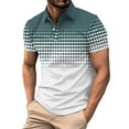 thumbnail image 2 of Today Prime Sales BiZtdJrK Men's Golf Shirts Summer Short Sleeve Polos Shirt Muscle Fit Button Down Lapel Athletic Tops Casual Breathable Blouses Mint Green M, 2 of 5