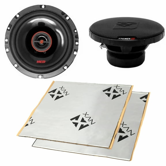 Cerwin Vega H7652 6.5" HED Series 2-Way Coaxial Car Speakers 640W Max   NVX SDSK2 Sound Damping