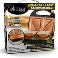 thumbnail image 4 of Gotham Steel Nonstick Panini Press Sandwich Maker, 2in1 Breakfast Sandwich Maker Grill / Sandwich Press Grill with Indicator Light, Grilled Cheese Maker Makes 2 Sandwiches with Easy Cut Edges, 4 of 7