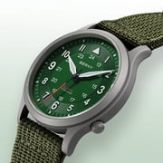 BERNY Titanium Watches for Men, Japanese Quartz Movement Men's Field Watch, 5ATM Waterproof Military Wristwatch for Men, Analog Sport Watches, Green