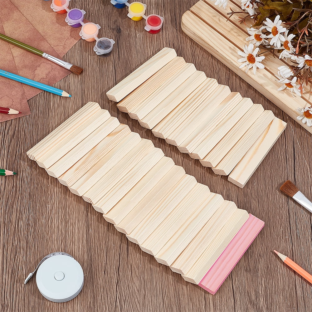 Wood Craft Sticks DIY Modelling Materials Rectangle PapayaWhip 100x20x9.5mm 42pcs/set