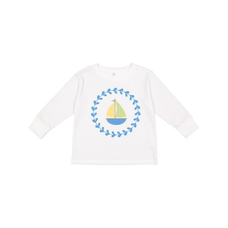 

Inktastic Sailboat Baby Boy Gift Toddler Boy Girl Long Sleeve T-Shirt