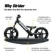 thumbnail image 5 of Bicicleta deportiva Strider de 12" (negra) + base mecedora - Ayuda a enseñar al bebé a andar en bicicleta sin equilibrio - Para niños de 6 meses a 4 años - Fácil montaje y ajustes, 5 of 5