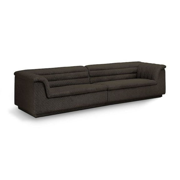Meridian Furniture Cascade Brown Boucle Fabric Modular Sofa
