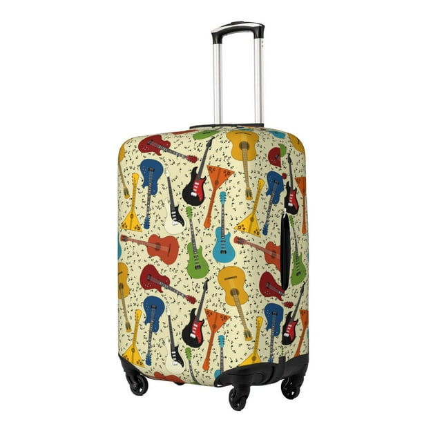 Bingfone Different Kind Of Guitars for Luggage Cover Washable Suitcase Cover Protector Anti-scratch Suitcase cover Fits 18-32 Inch Luggage-Large