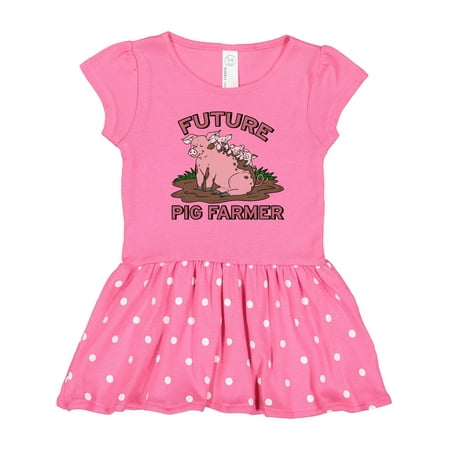 

Inktastic Future Pig Farmer with Cute Pig Family Gift Toddler Girl Dress