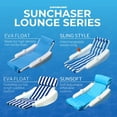 thumbnail image 6 of Swimline SunChaser Padded Floating Luxury Pool Lounger Sling Chair, Blue, 6 of 7