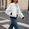 thumbnail image 5 of Zormilly Bomber Jacket Women Zip Up Collared Shirts Shackets with Pockets Fashion Lightweight Jackets, S-2XL, 5 of 8