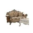 thumbnail image 3 of ACME Ragenardus Fabric Tufted Rolled Arm Loveseat in and Vintage Oak, 3 of 4