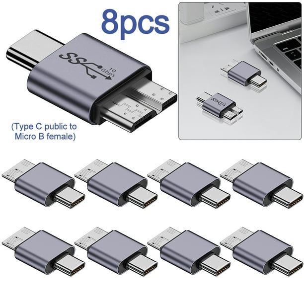 Adaptador Transferencia Datos para Cable Disco Duro (Tipo C A Micro B Hembra)