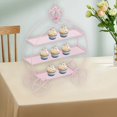 thumbnail image 6 of GUOOL Cupcake Stand Holder Dessert Decorative Tiered Serving Tray Cup Cake Tier for Wedding Celebration Home Decoration Pink, 6 of 9
