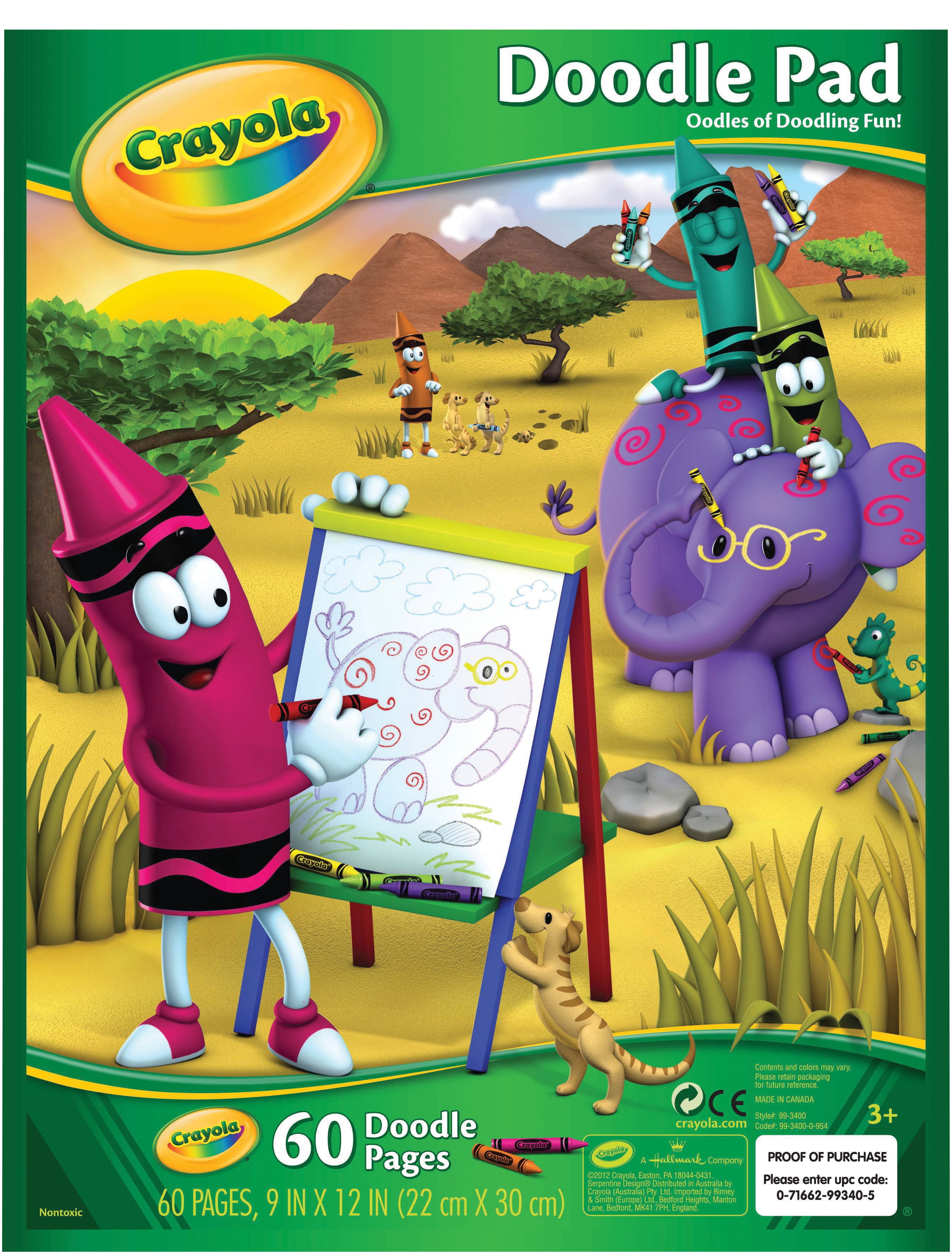Crayola Doodle Pad, 9x12 In, 60 Sheets
